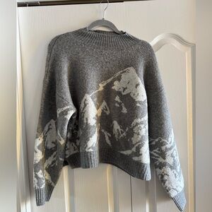 Reitman’s Hyba Crewneck Cropped Mountain Sweater